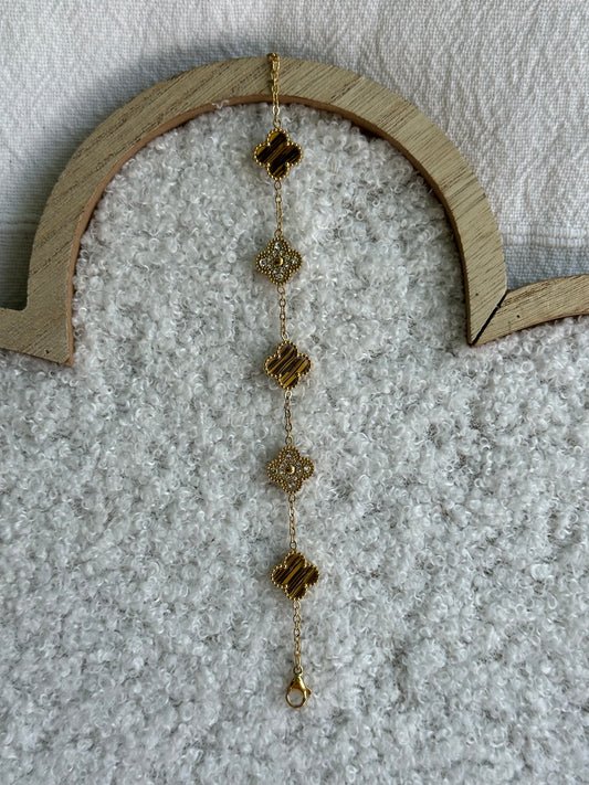 Bracelet trèfle diamant