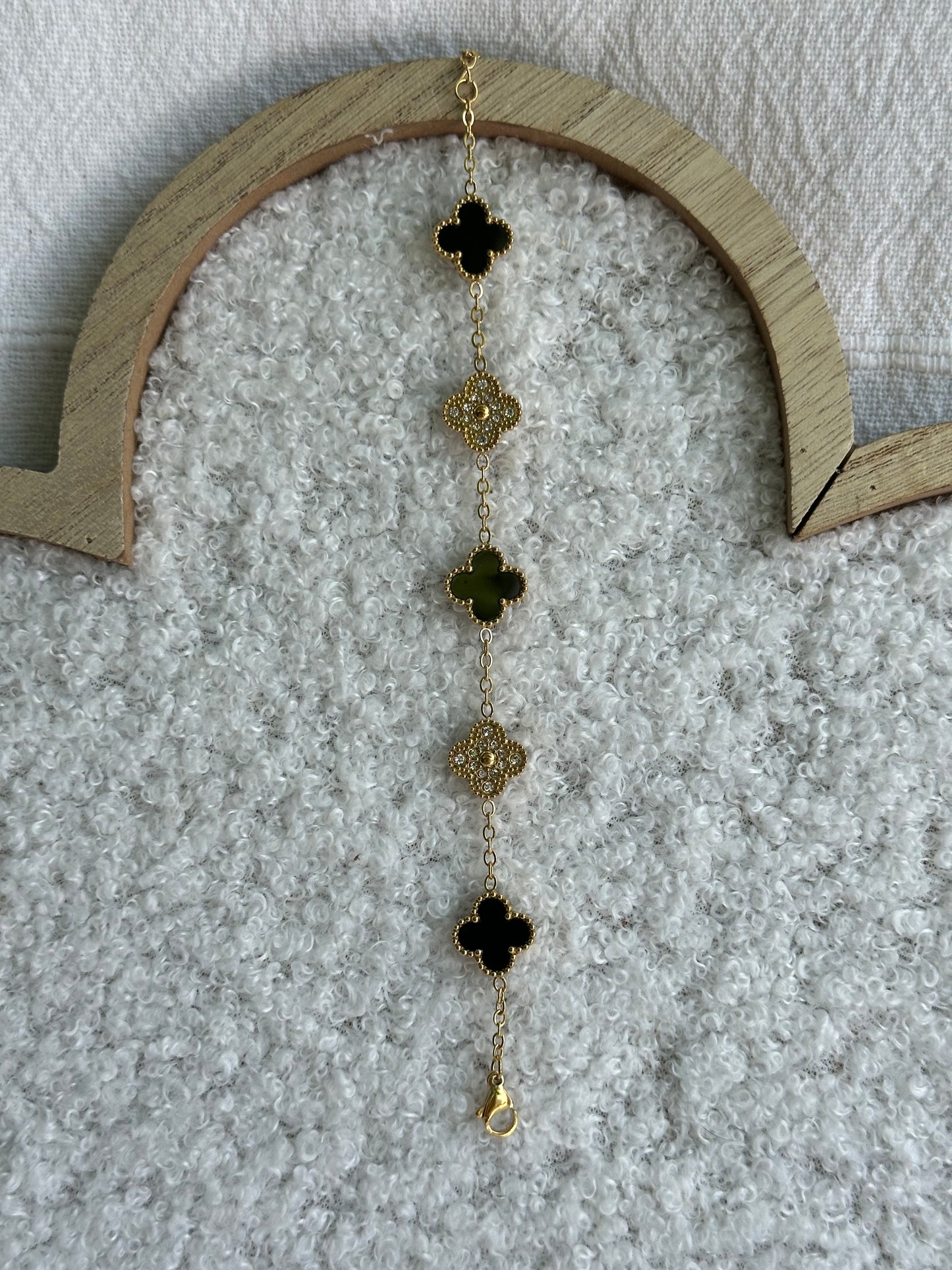 Bracelet trèfle diamant