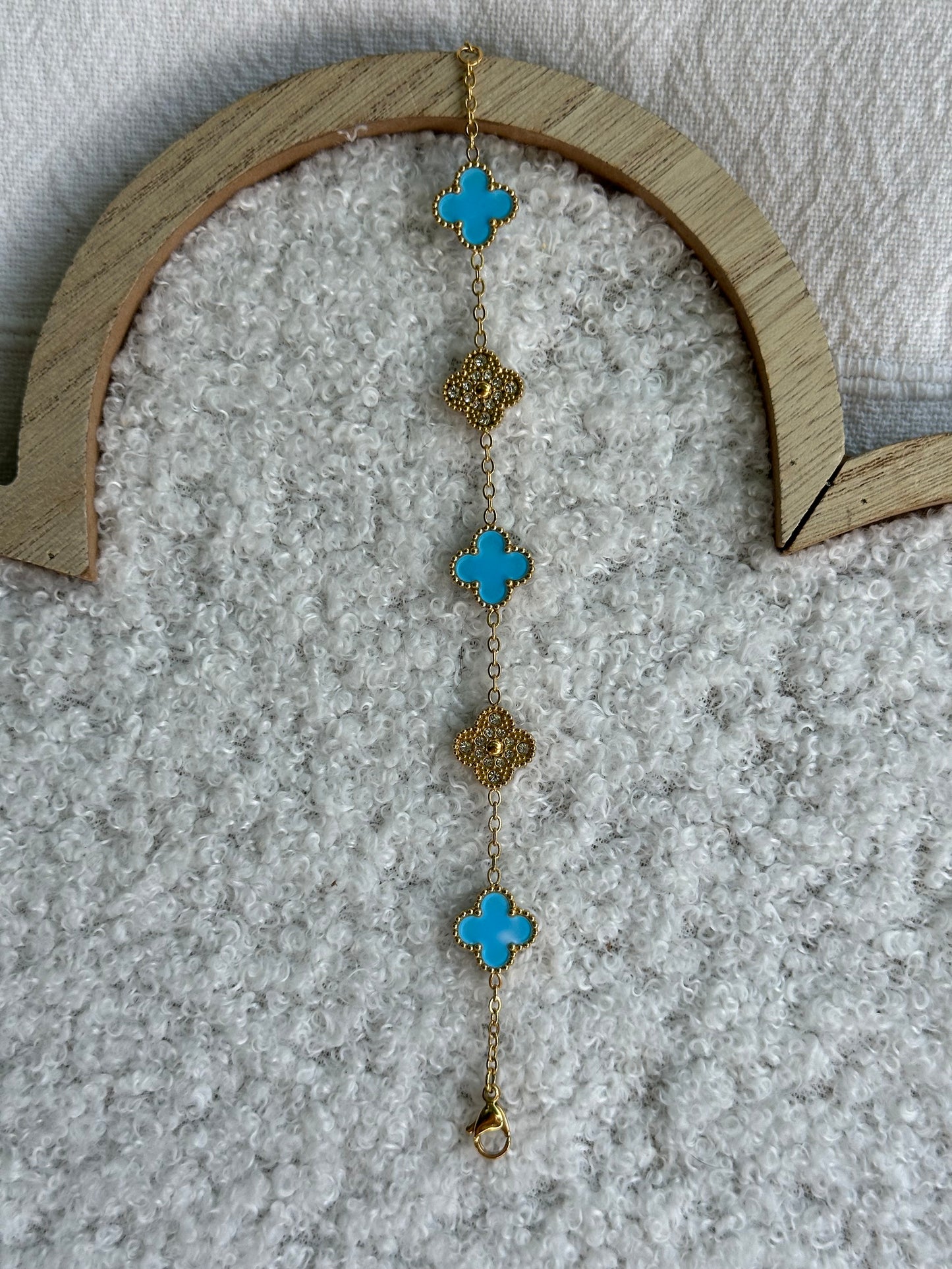 Bracelet trèfle diamant