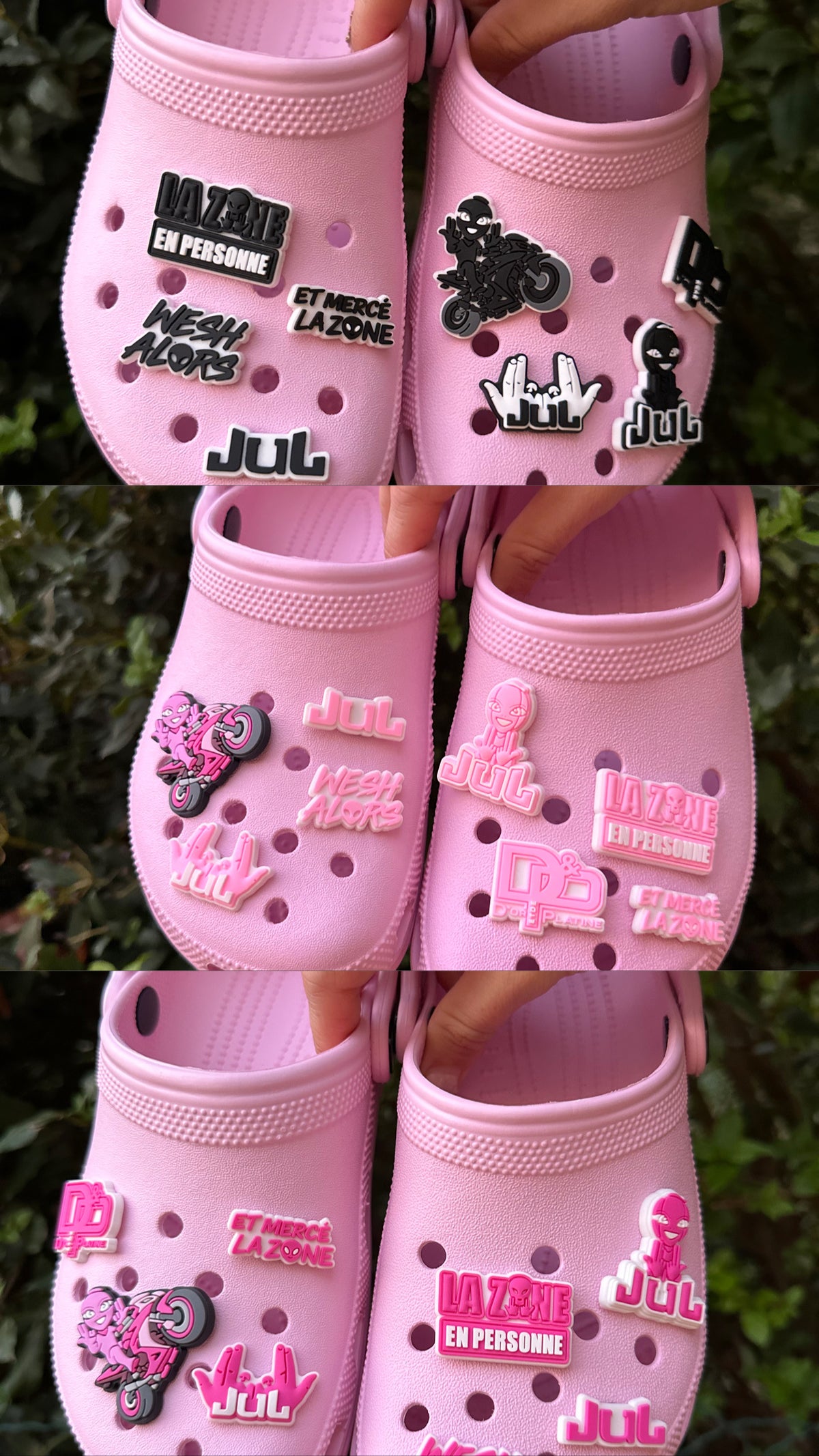 Lot de 8charms pour clogs JUL
